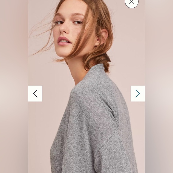 Anthropologie Velvet Graham & Spencer Rozalia Open Cardigan Gray - Picture 3 of 11